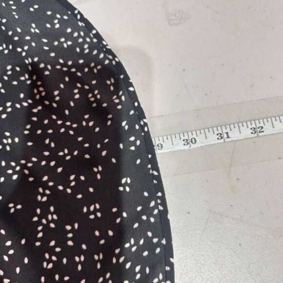 Daniel Rainn Koda Split Neck Rain Drop Polka Dot Blouse Black & White Size Small - Picture 12 of 16